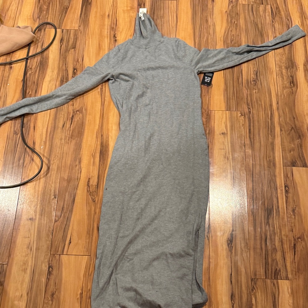Express Heather Gray Long Sleeve Dress